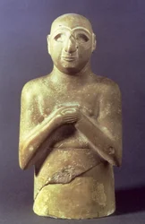 Statue du dieu Utu, mésopotamienne, vers 2400 av. J.-C.